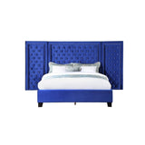 Acme Blue Upholstered Modern Wall Bed Blue upholstered modern queen size bed  Mattress-Xperts-Florida