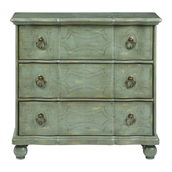 Green Antique Style Hand Painted Chest