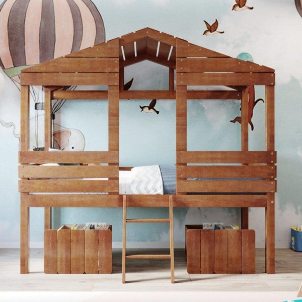 DTYStore Twin Toddler bed with Play House design Mattress-Xperts-Florida