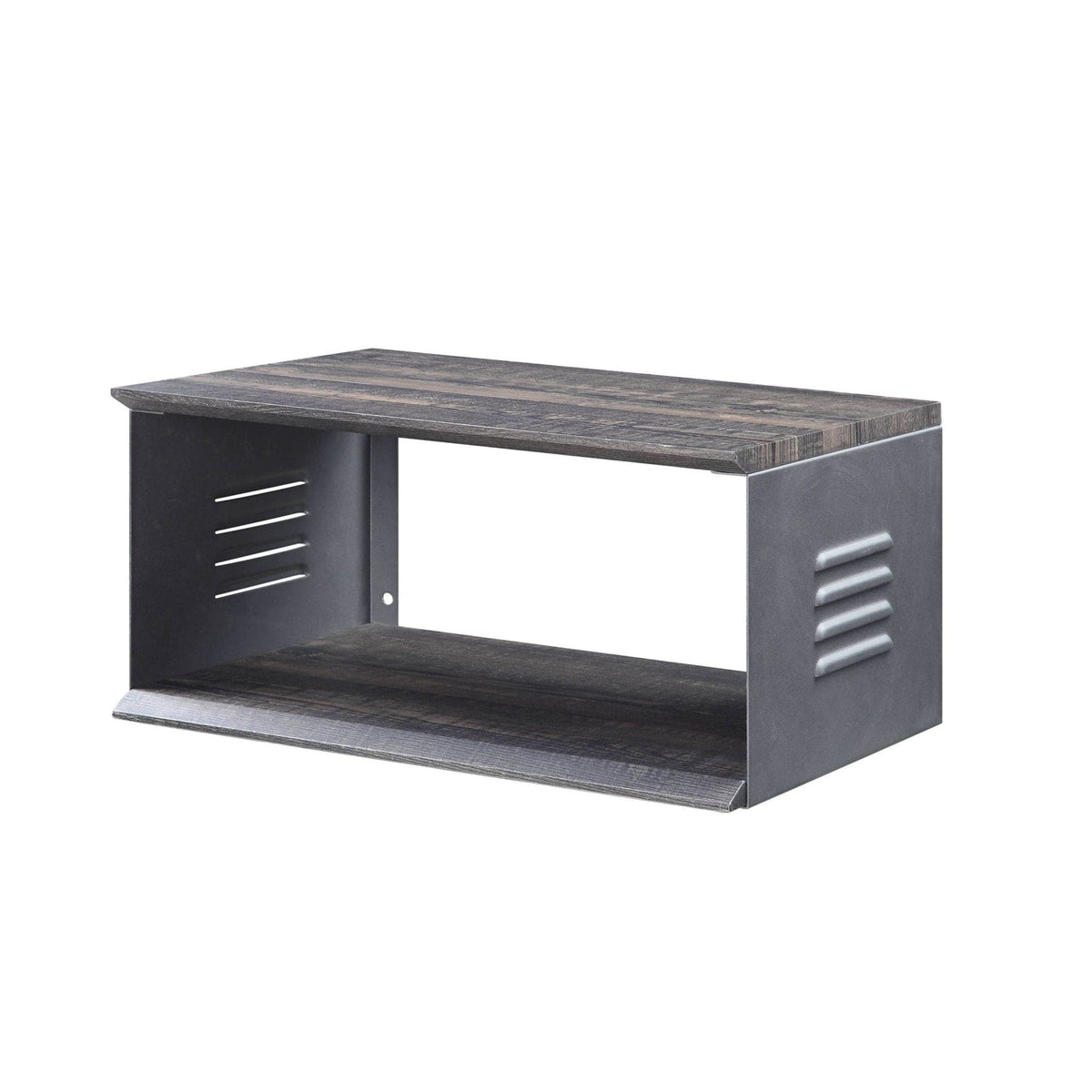 Acme Cargo Accent Table w/Wall Shelf in Gunmetal Mattress-Xperts-Florida