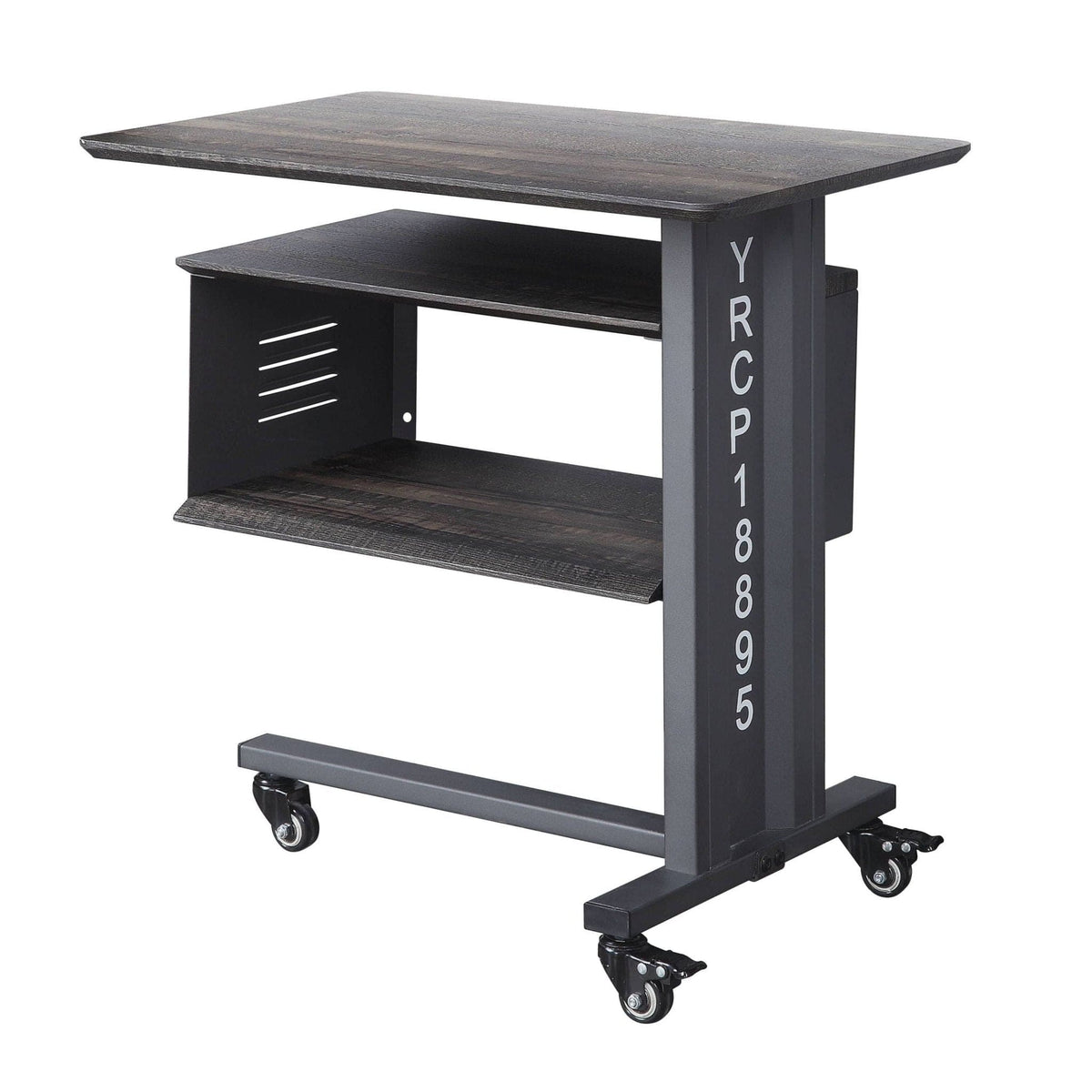 Acme Cargo Accent Table w/Wall Shelf in Gunmetal Mattress-Xperts-Florida