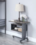 Acme Cargo Accent Table w/Wall Shelf in Gunmetal Mattress-Xperts-Florida