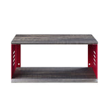 Acme Cargo Accent Table w/Wall Shelf in Red Mattress-Xperts-Florida