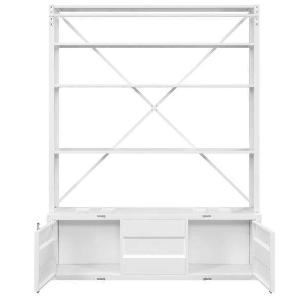 Cargo Bookshelf & Ladder, White