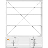 Acme Cargo Bookshelf & Ladder, White Mattress-Xperts-Florida