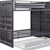 Acme Cargo Bunk Bed Full over Full Gunmetal Young Boy Cargo Bunk Bed Full over Full Gunmetal Mattress-Xperts-Florida