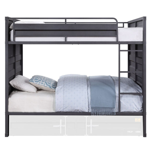 Acme Cargo Bunk Bed Full over Full Gunmetal Young Boy Cargo Bunk Bed Full over Full Gunmetal Mattress-Xperts-Florida