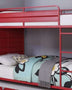 Acme Cargo Bunk Bed (Full/Full), Red Young Boy Cargo Bunk Bed Full over Full Red Mattress-Xperts-Florida