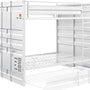 Acme Cargo Bunk Bed (Full/Full), White Young Boy Cargo Bunk Bed Full over Full White Mattress-Xperts-Florida