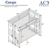 Acme Cargo Bunk Bed (Twin/Twin), Blue Mattress-Xperts-Florida