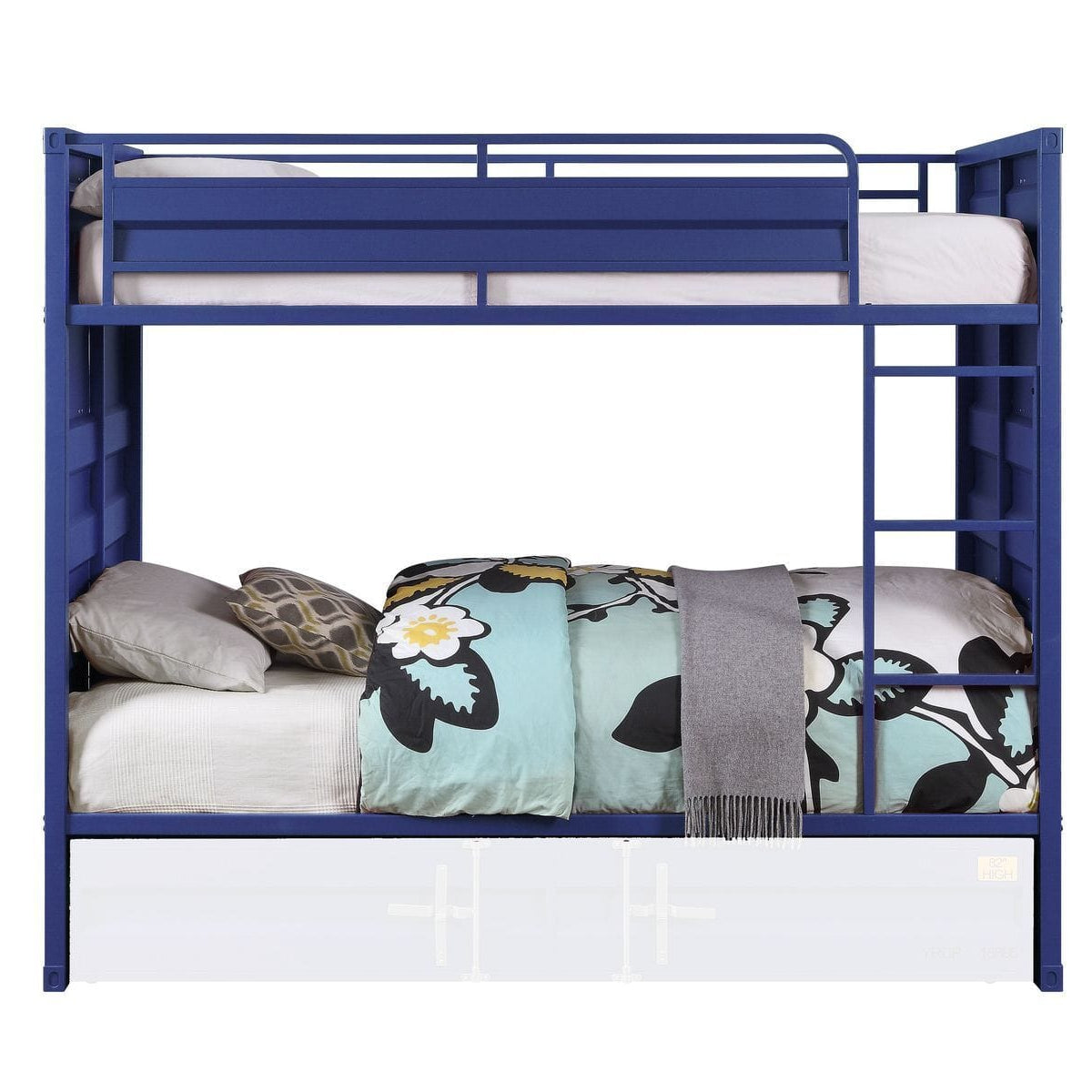 Acme Cargo Bunk Bed (Twin/Twin), Blue Mattress-Xperts-Florida