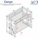 Acme Cargo Bunk Bed (Twin/Twin), Blue Mattress-Xperts-Florida