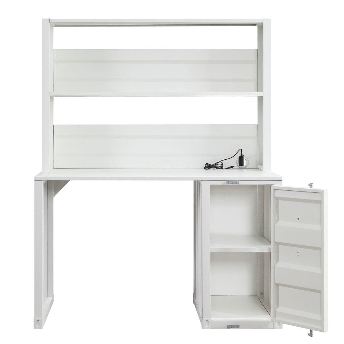 Acme Cargo Desk & Hutch, White Mattress-Xperts-Florida