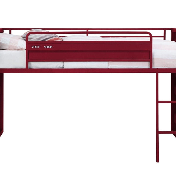 Cargo Twin Loft Bed w/Slide, Red