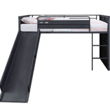 Acme Cargo Twin Loft Bed w/Slide, Gunmetal Mattress-Xperts-Florida