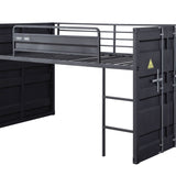 Acme Cargo Twin Loft Bed w/Slide, Gunmetal Mattress-Xperts-Florida