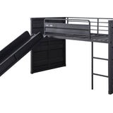 Acme Cargo Twin Loft Bed w/Slide, Gunmetal Mattress-Xperts-Florida