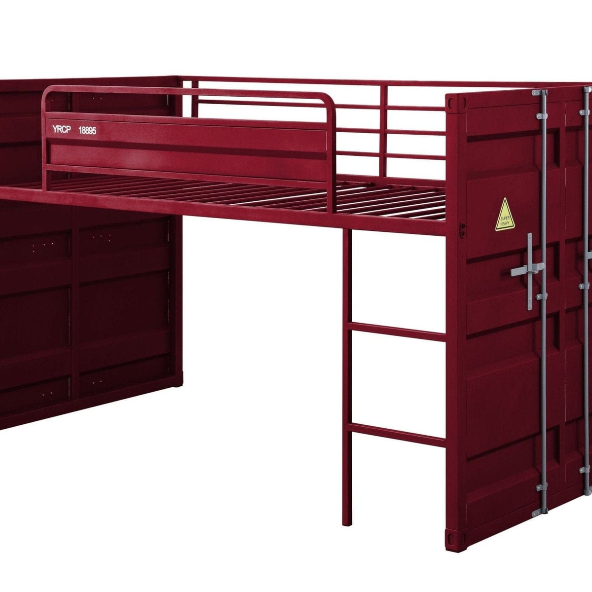 Acme Cargo Twin Loft Bed w/Slide, Red Mattress-Xperts-Florida