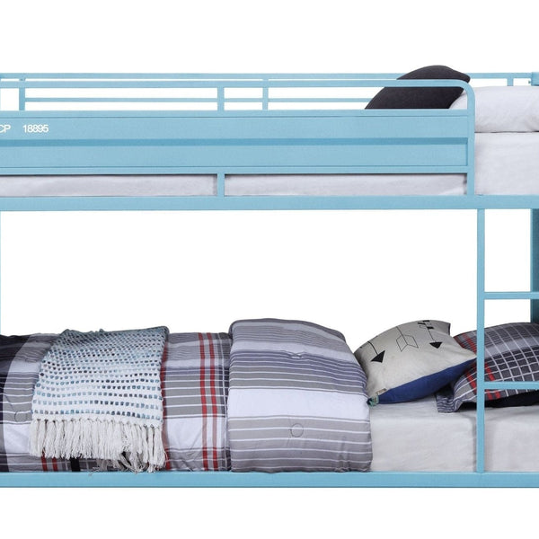 Cargo Twin/Twin Bunk Bed, Aqua