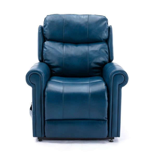 Lift Chair with Massage | Beautiful Leather Blue1mattress xperts