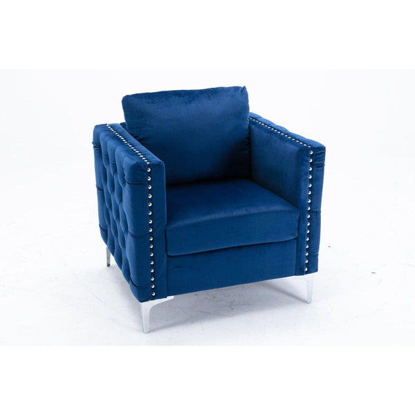 Navy Blue Club Chair | Accent Chairs1mattress xperts
