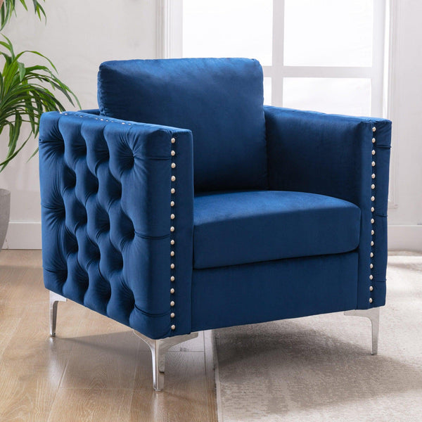 Navy Blue Club Chair | Accent Chairs2mattress xperts