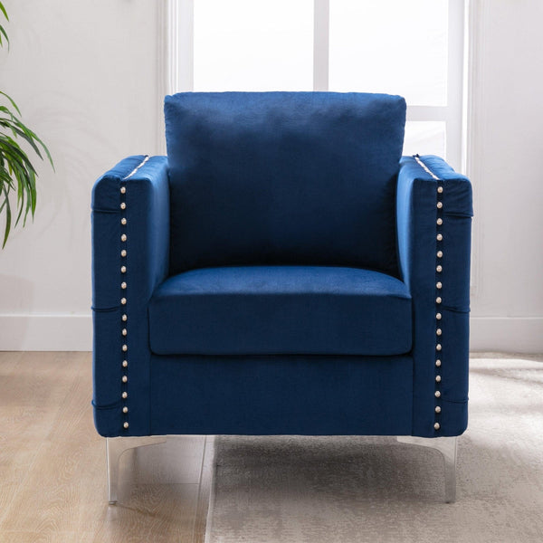 Navy Blue Club Chair | Accent Chairs3mattress xperts