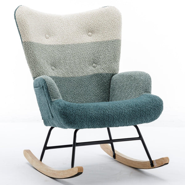 Ombre Style Blue Rocking Chair1Acme