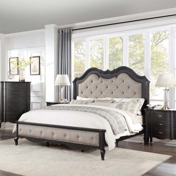 Chelmsford California King Bed Beige Fabric
