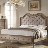 Acme Chelmsford King Bed in Beige Fabric Mattress-Xperts-Florida