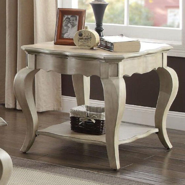 Acme Chelmsford Living Room End Table in Antique Taupe Mattress-Xperts-Florida