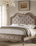 Acme Chelmsford Queen Bed in Beige Fabric & Antique Taupe Mattress-Xperts-Florida