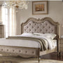 Acme Chelmsford Queen Bed in Beige Fabric & Antique Taupe Mattress-Xperts-Florida