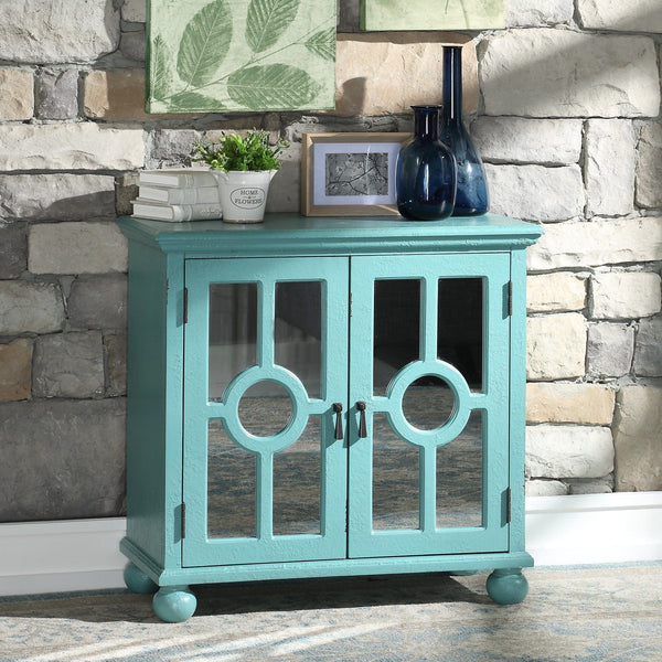 Small Teal Blue Storage Cabinet
