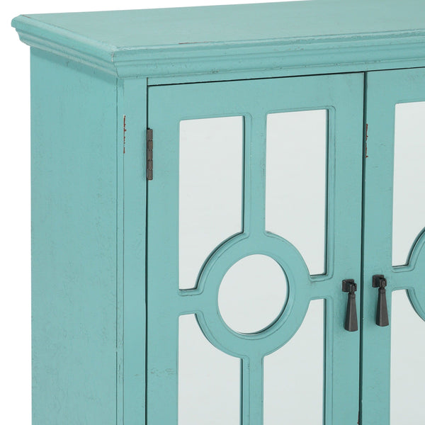 Small Teal Blue Storage Cabinet