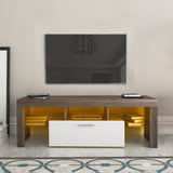 Ustyle Coastal Lighted TV Stand with LED Lights Mattress-Xperts-Florida