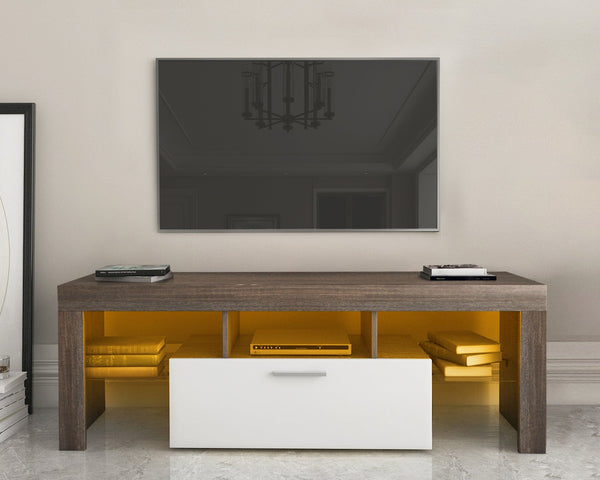 Ustyle Coastal Lighted TV Stand with LED Lights Mattress-Xperts-Florida