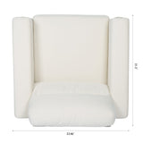 Homemax Furniture Coastal Style White Accent Chair with Gold Trim Mattress-Xperts-Florida