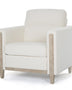 Homemax Furniture Coastal Style White Accent Chair with Gold Trim Mattress-Xperts-Florida