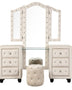 Acme Crystal Tufted Vanity Set Exquisite Crystal Tufted Makeup Vanity  Mattress-Xperts-Florida