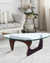 FurnisHome Gallery Dark Wood coffee table with Glass top Mattress-Xperts-Florida