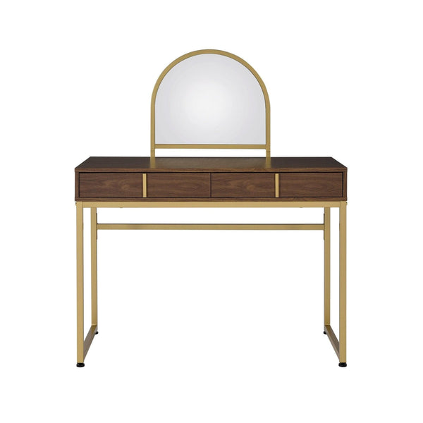 Glamorous Vanity Desk with Mirror and Jewelry Tray2On-Trend