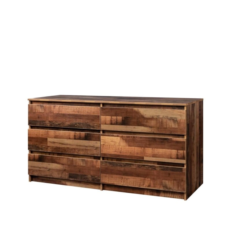 Acme Rustic Wood Dresser with 6 Drawers - Rustic Wood Dresser with 6 Drawers - Mattress-Xperts-Florida