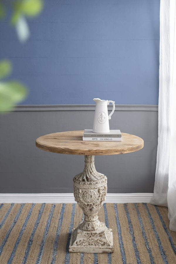 RT Interior Design French Country Round Wood End Table Mattress-Xperts-Florida