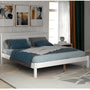 mattress xperts White Platform Bed with Headboard - Full Size Full Size Bed | White Platform, Low Modern Style  Mattress-Xperts-Florida