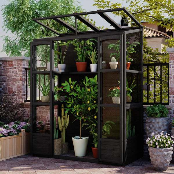Large Outdoor Green House with Skylights | Black1Topmaxx