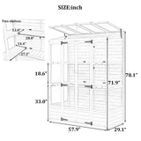 Topmaxx Greenhouse | Outdoor Walk-in with Skylights White Garden Walk-in Greenhouse with Shelves and Skylights Mattress-Xperts-Florida