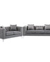 Acme Grey Modern Velvet Loveseat, Sofa duo Mattress-Xperts-Florida