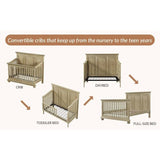 mattress xperts Convertible Crib | Grey Farmhouse Design Stone Grey Farmhouse Convertible Crib  Mattress-Xperts-Florida