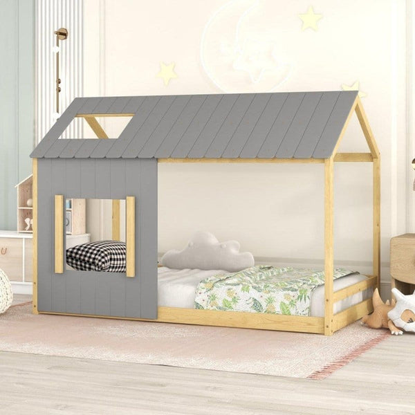 DTYStore Twin Size House Bed with Roof and Window Toddler Bed | House Design, Cute Bed  Mattress-Xperts-Florida